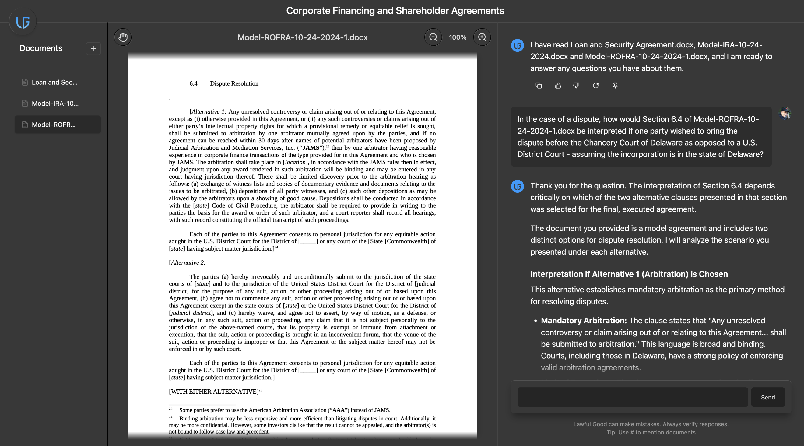 Converse with AI on documents